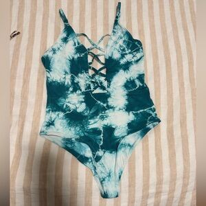 Dippin' Daisy's Teal Tie-Dye One Piece Swimsuit